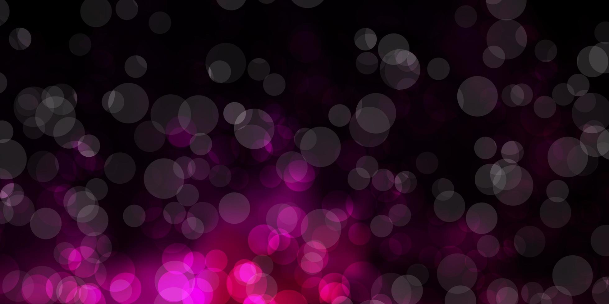 Dark Pink vector backdrop with dots.