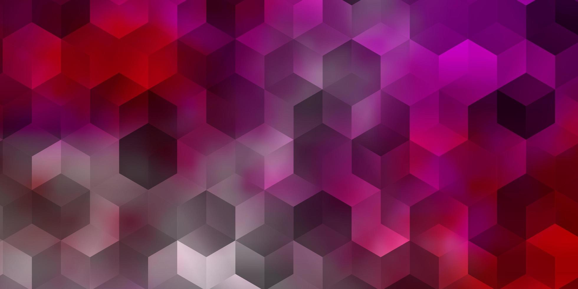Light Red, Yellow vector background with hexagons.