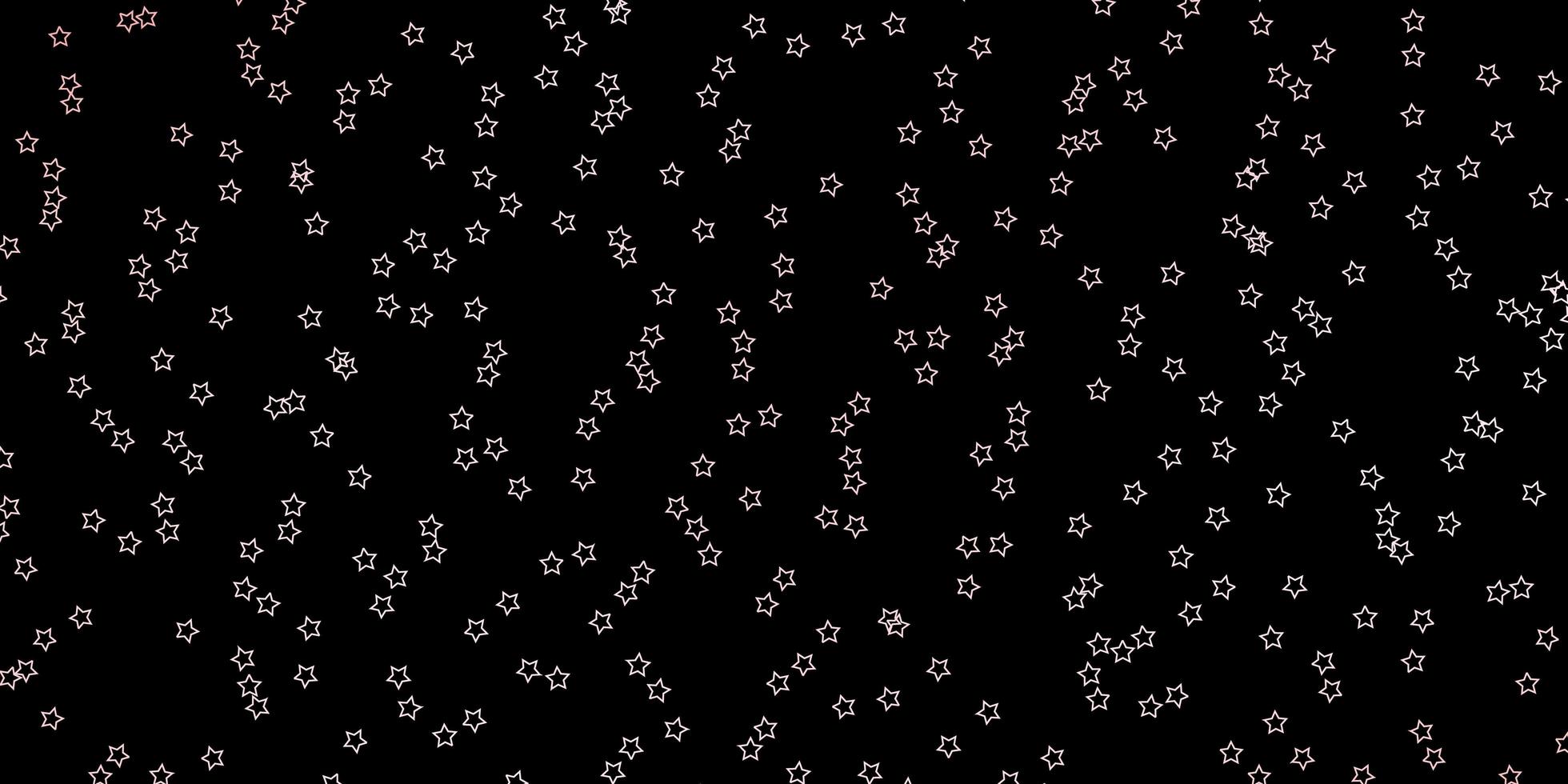 Dark Red vector texture with beautiful stars.