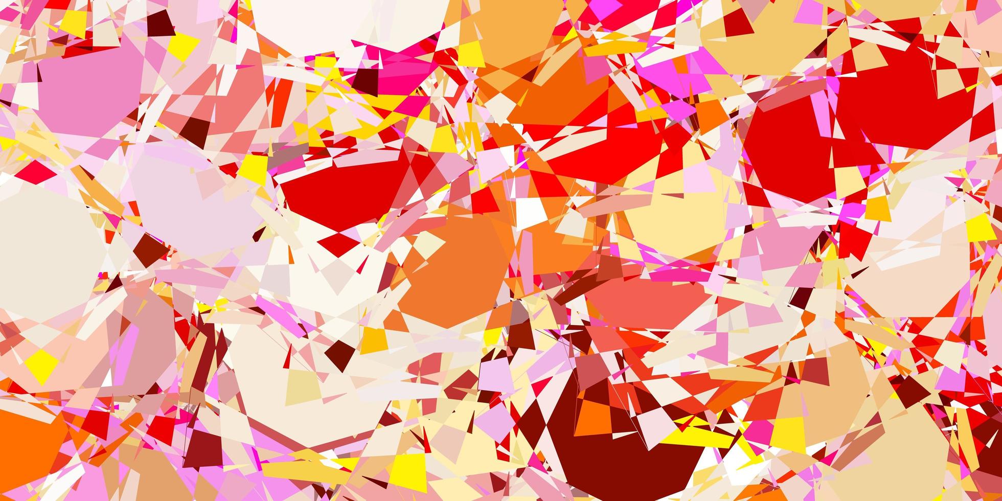 Light Red, Yellow vector background with triangles.