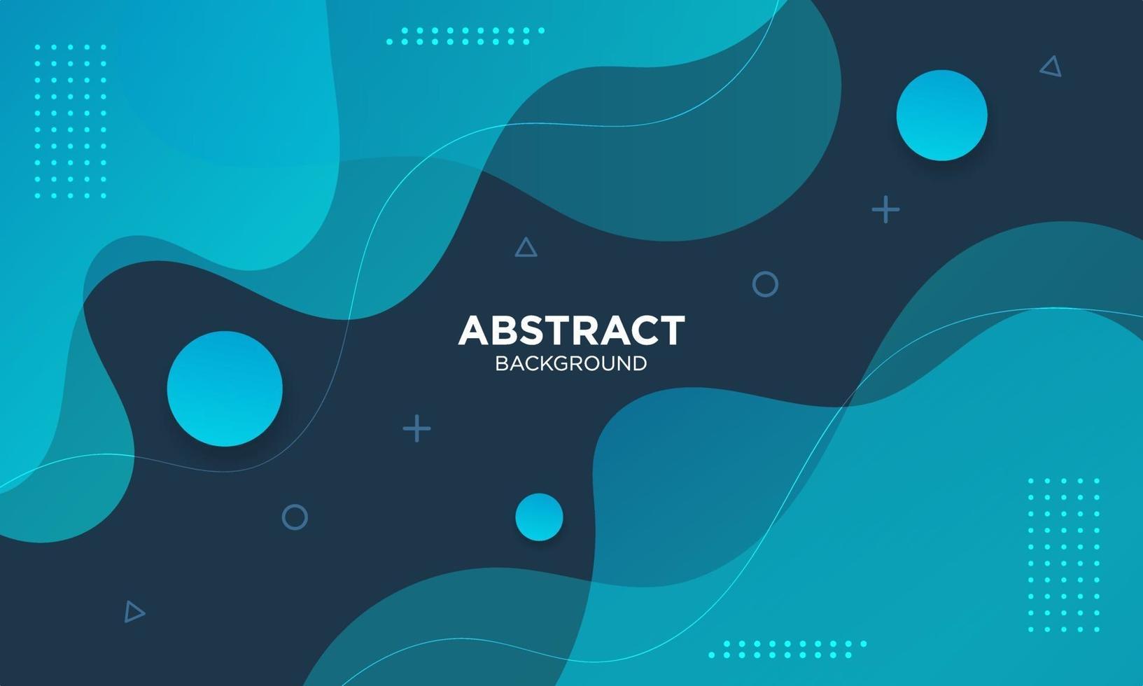 Abstract Blue Fluid Wave Background vector