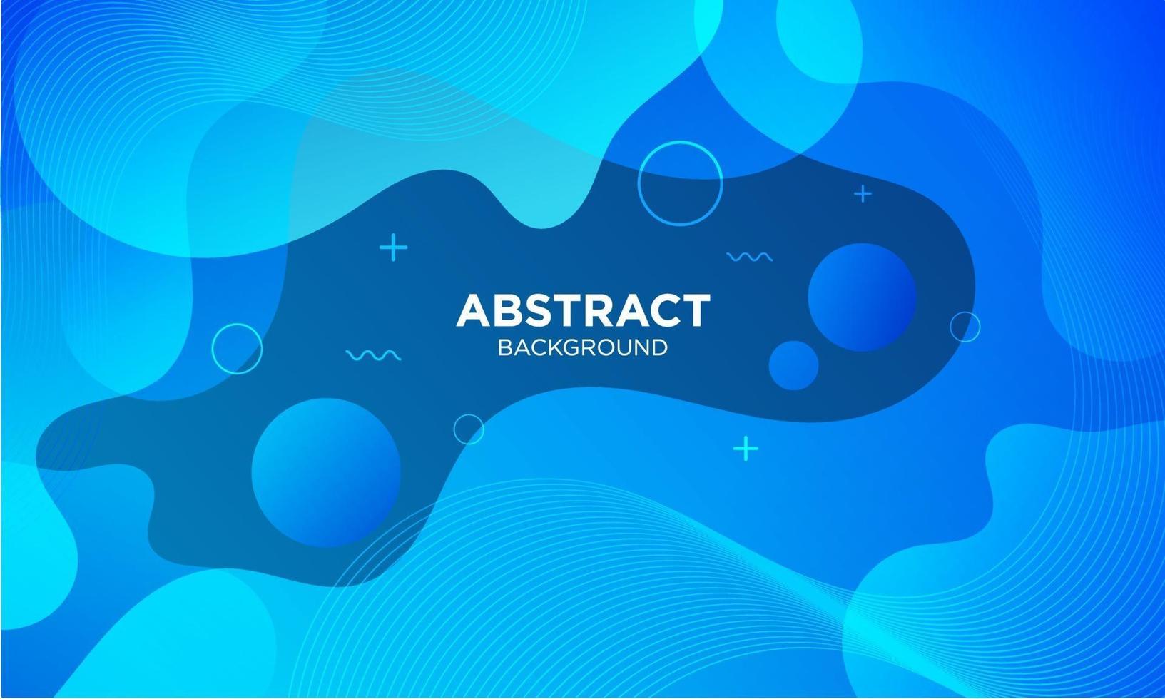 Abstract Blue Fluid Wave Background vector