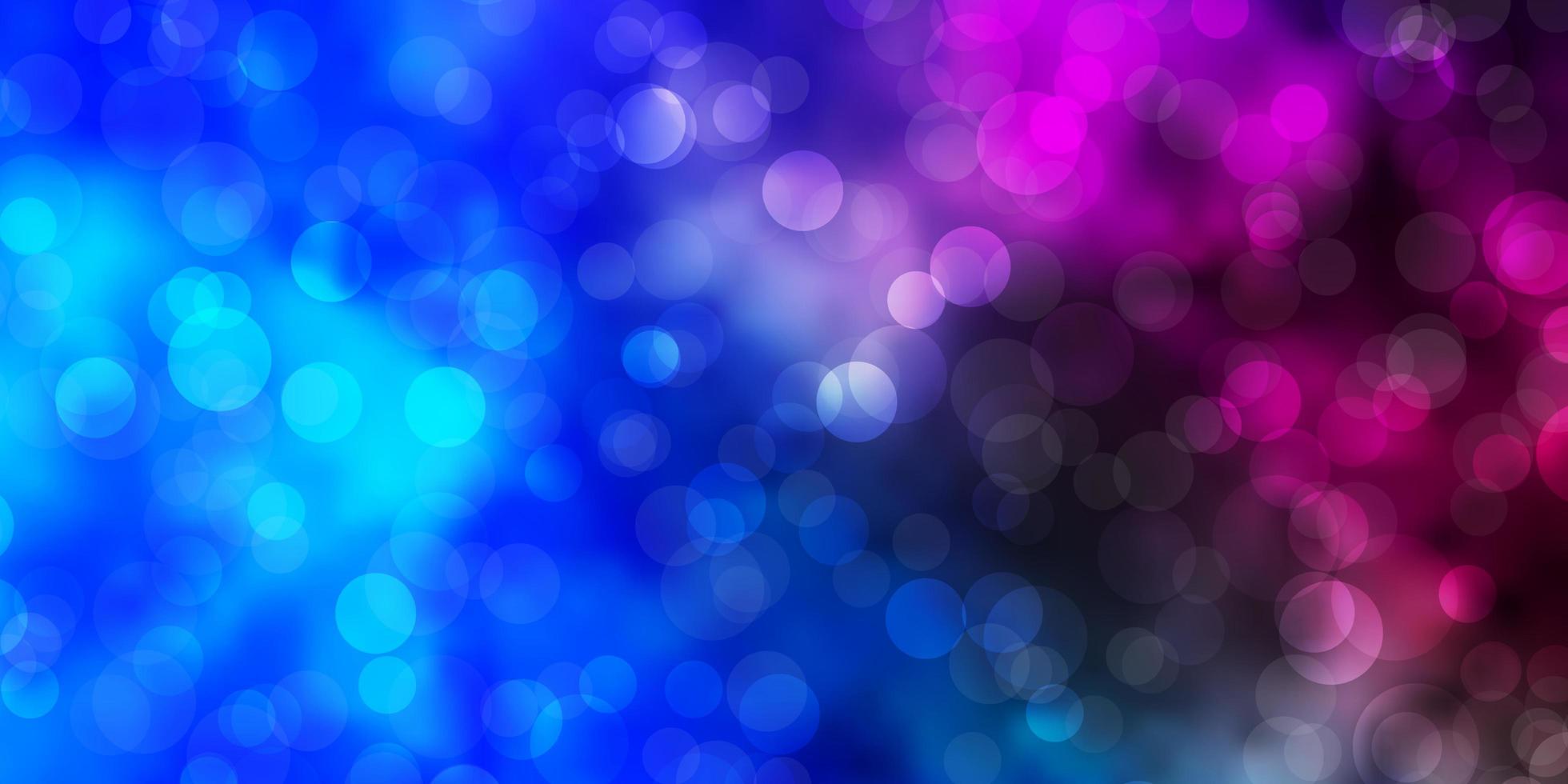 Dark Pink, Blue vector texture with circles.