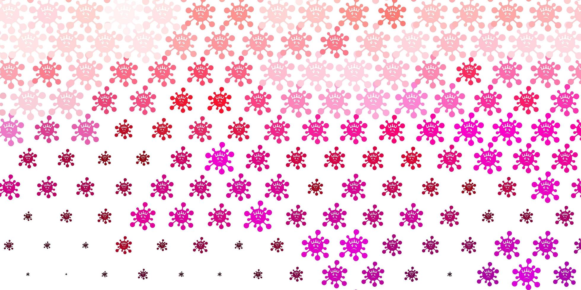 Light Pink vector pattern with coronavirus elements.