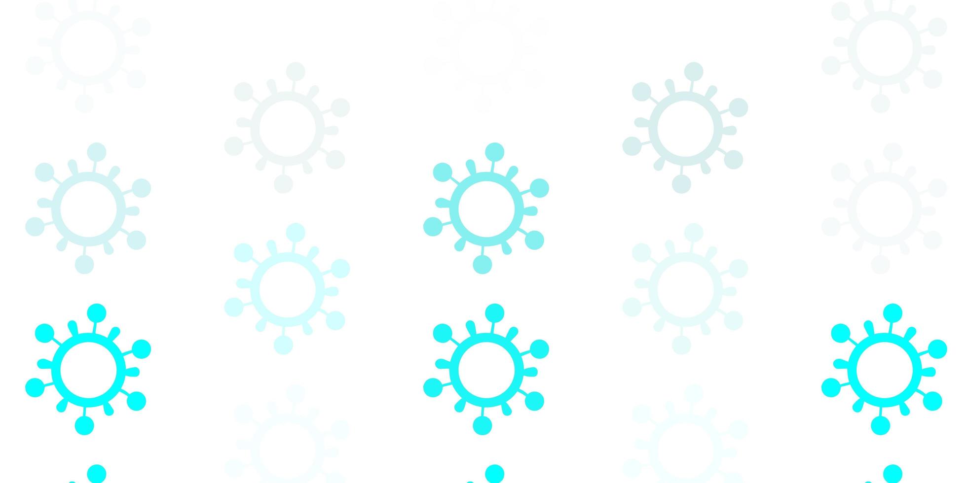 Light Green vector pattern with coronavirus elements.