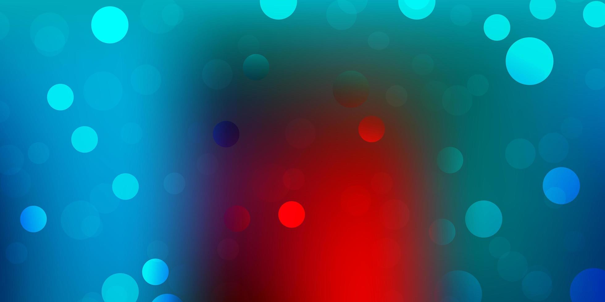 Light blue, red vector pattern with spheres.