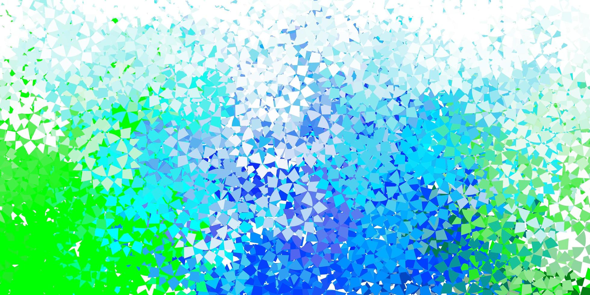 Light blue vector template with crystals, triangles.