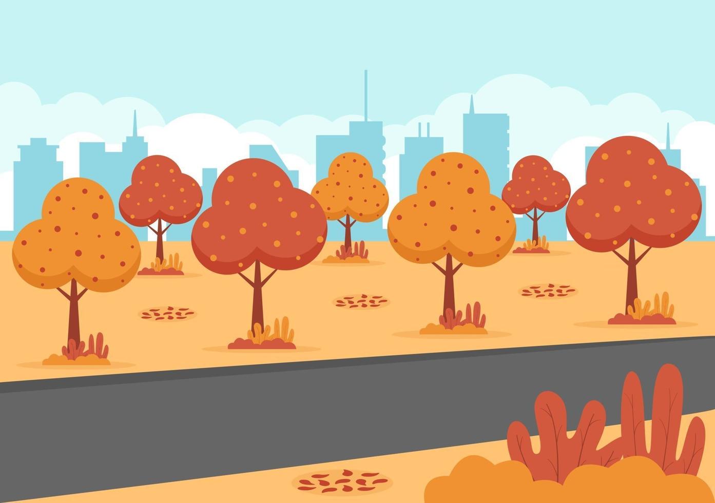 Autumn Background Landing Page Falling Leaves and Leaf Flying vector