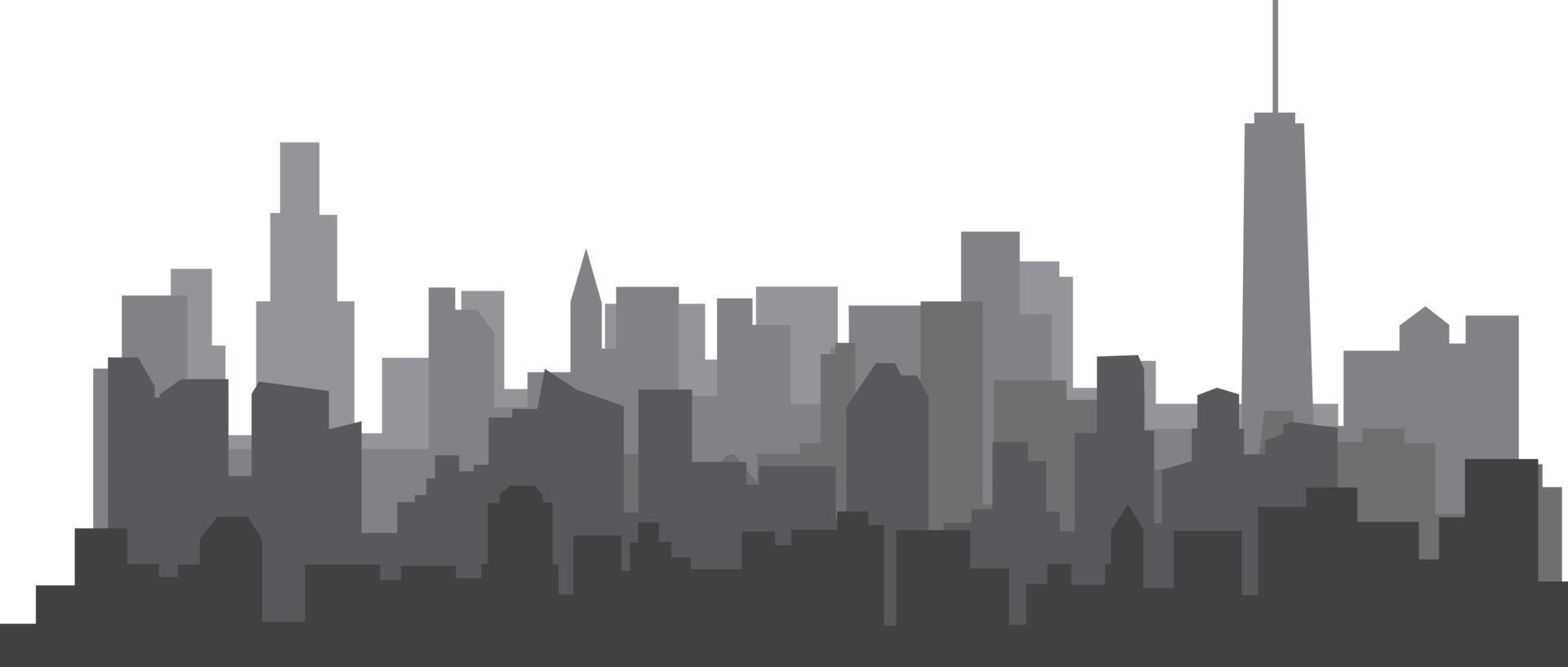 Free hand sketch of New York City skyline vector