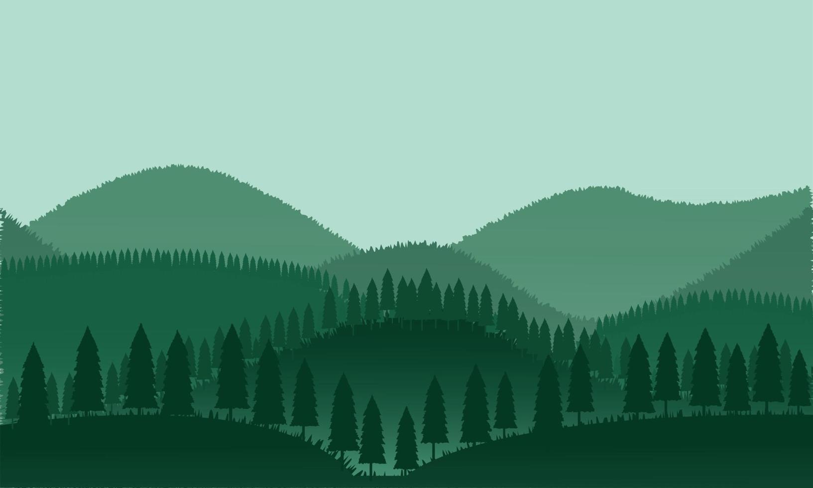 landscape with mountains and trees free vector