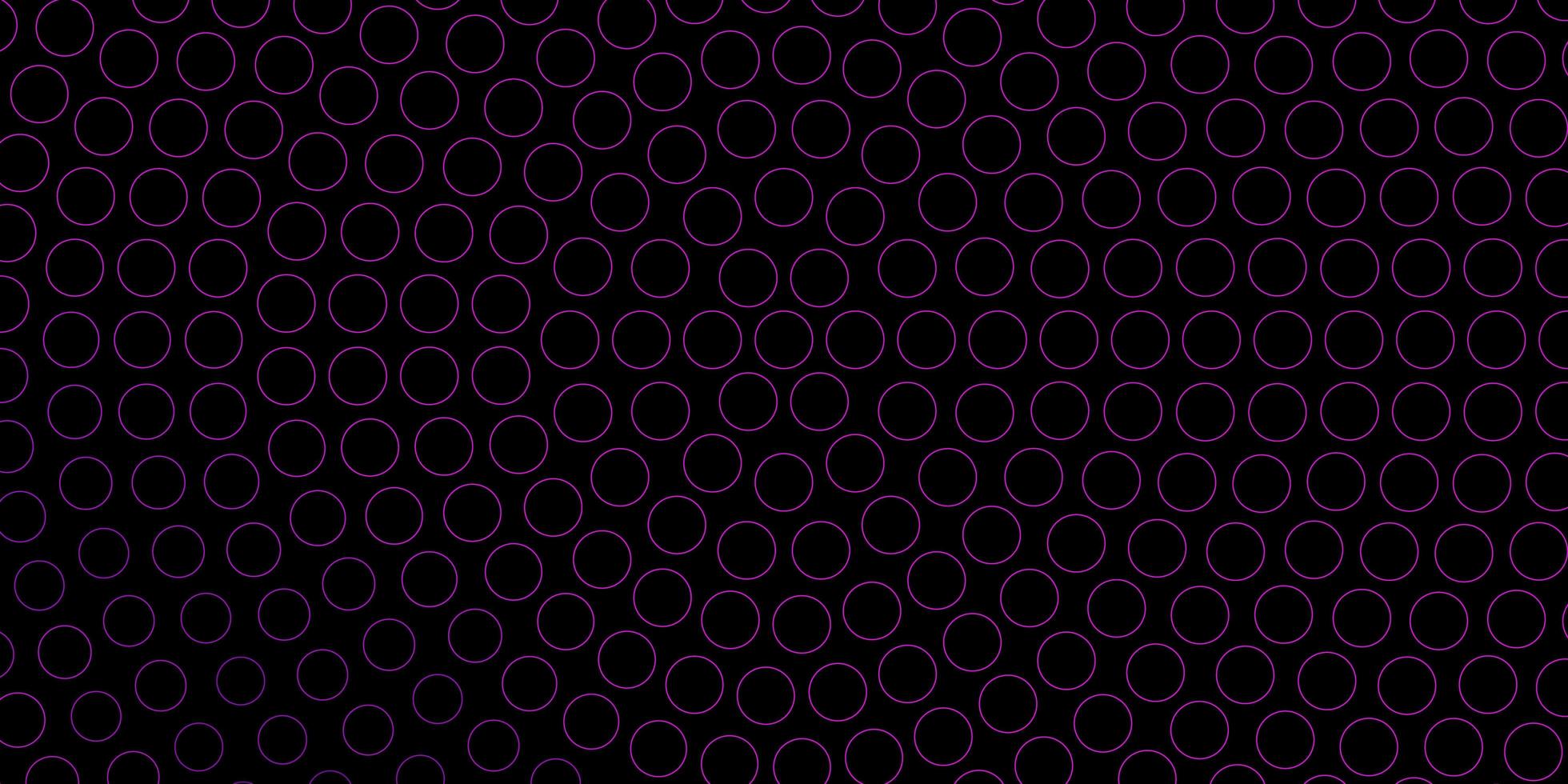 plantilla de vector de color rosa oscuro con círculos.