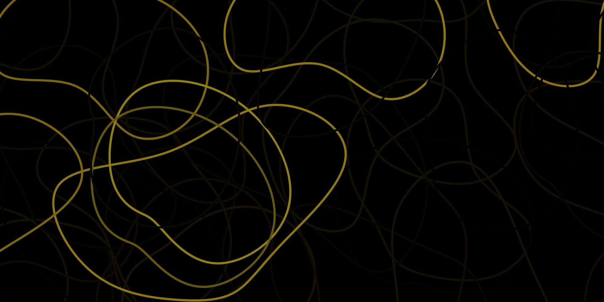 Dark green, yellow vector backdrop with chaotic shapes.