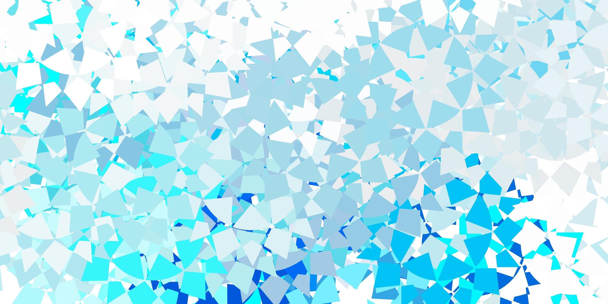 Light blue vector template with crystals, triangles.