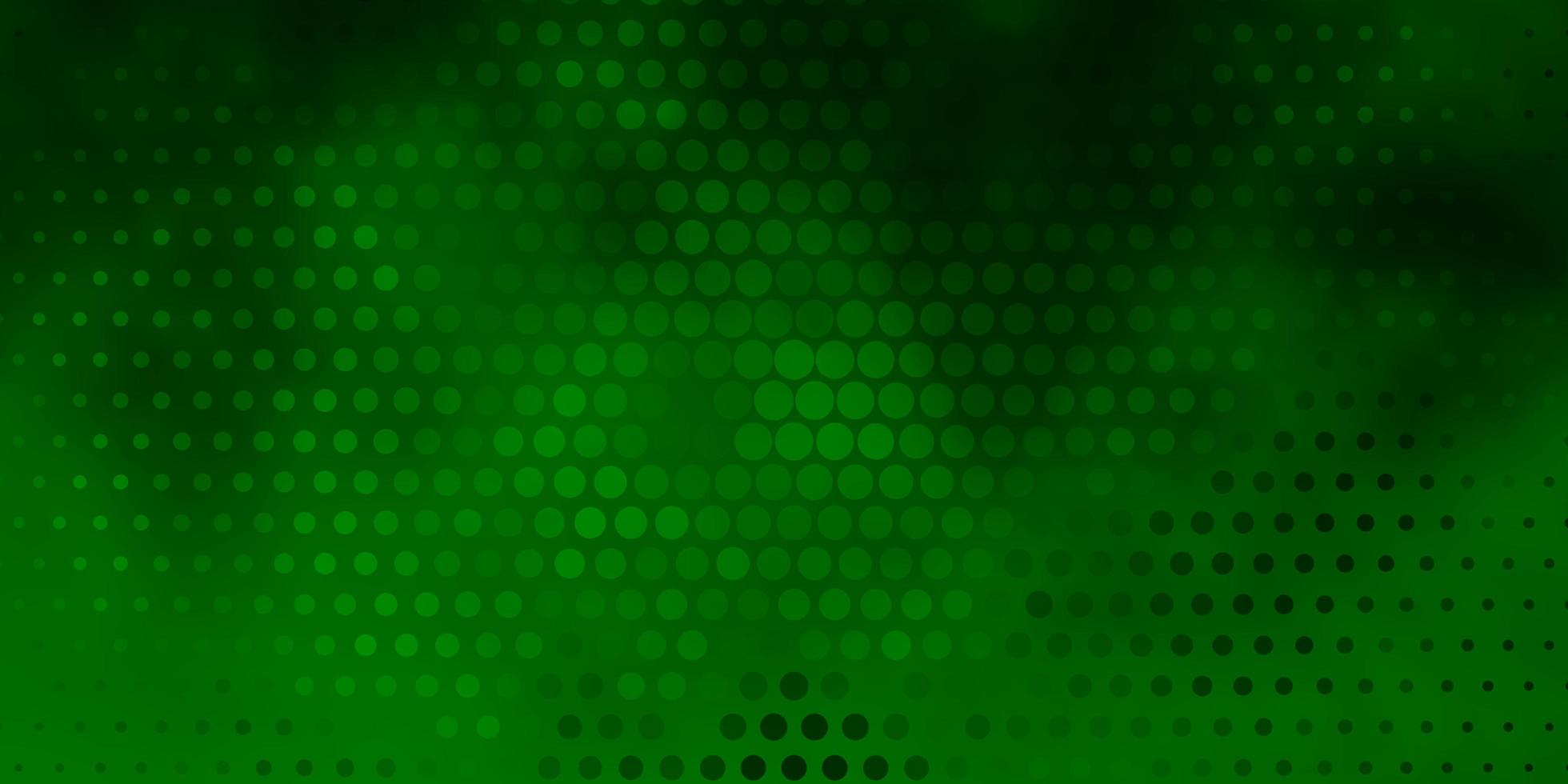 Dark Green vector texture with circles.