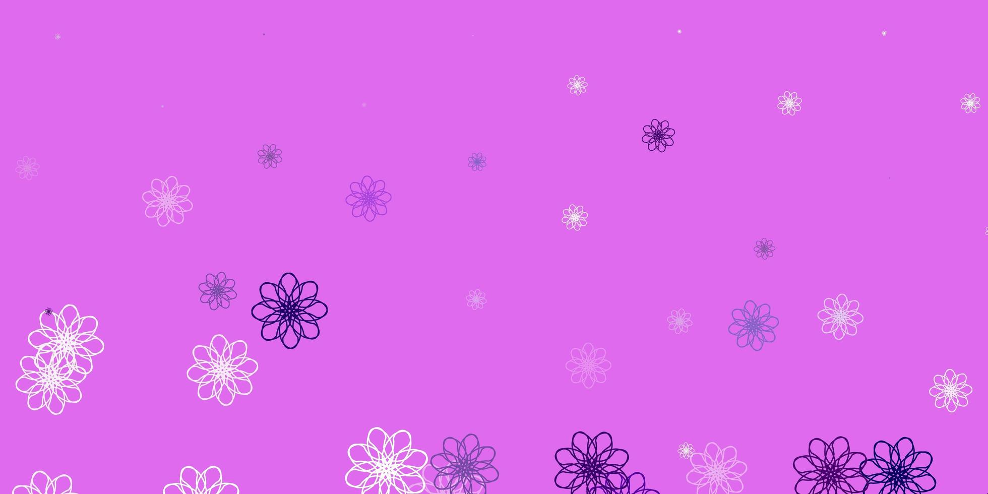 Light Purple vector natural backdrop with flowers.