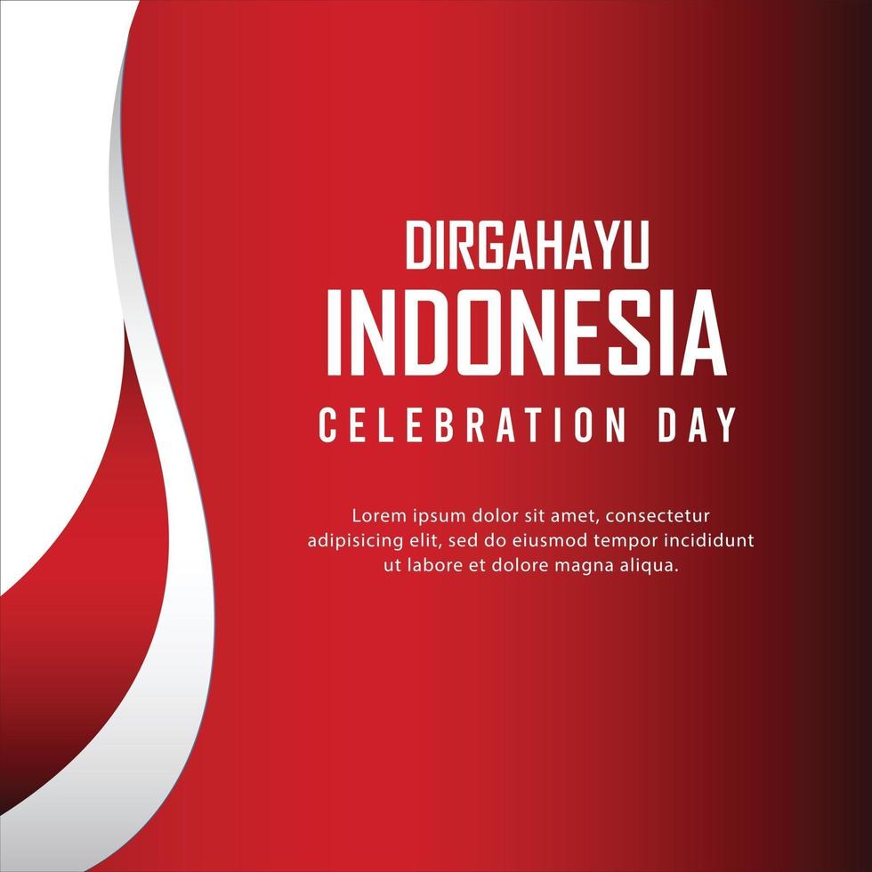 17 de agosto. indonesia feliz día de la independencia espíritu de libertad vector