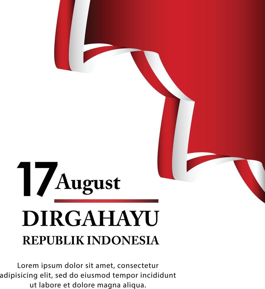 17 August. Indonesia Happy Independence Day Spirit of freedom vector