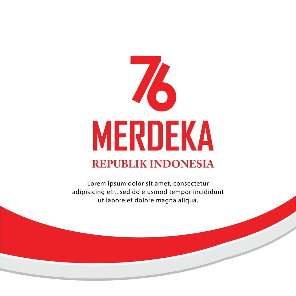 17 August. Indonesia Happy Independence Day Spirit of freedom vector