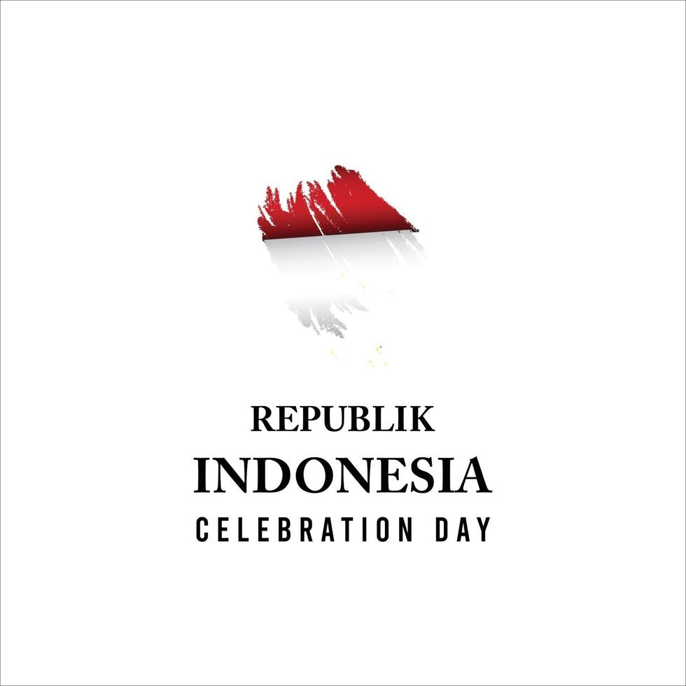 17 August. Indonesia Happy Independence Day Spirit of freedom vector