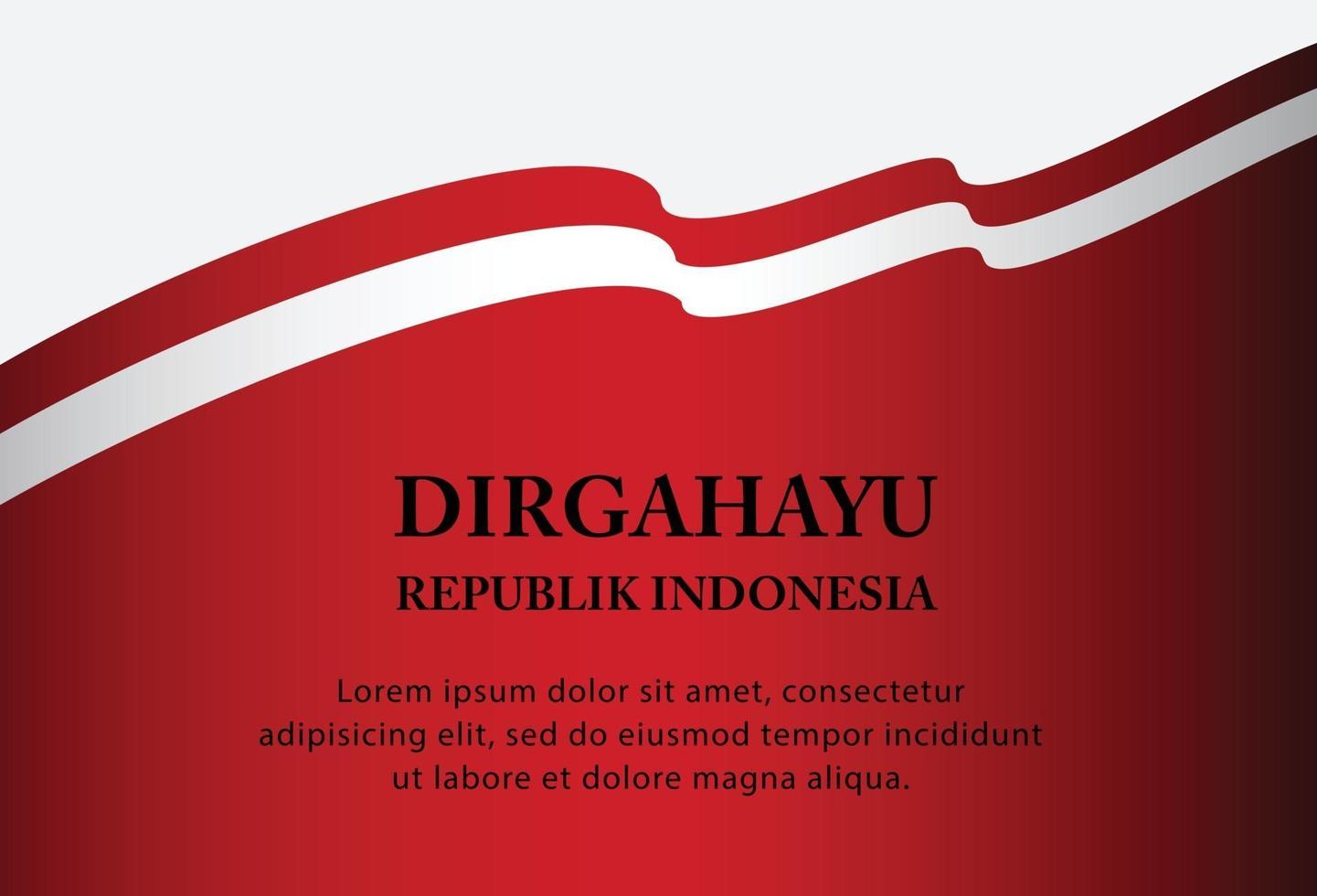 17 de agosto. indonesia feliz día de la independencia espíritu de libertad vector
