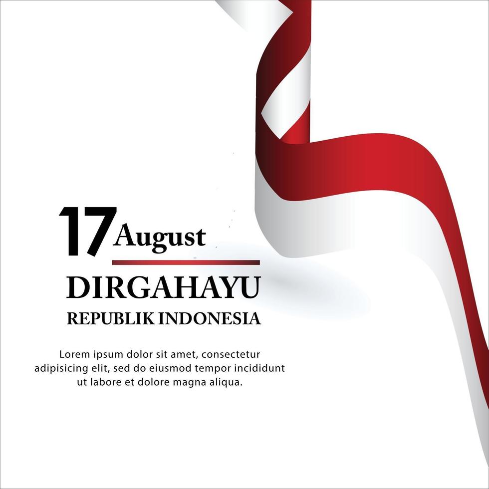 17 August. Indonesia Happy Independence Day Spirit of freedom vector
