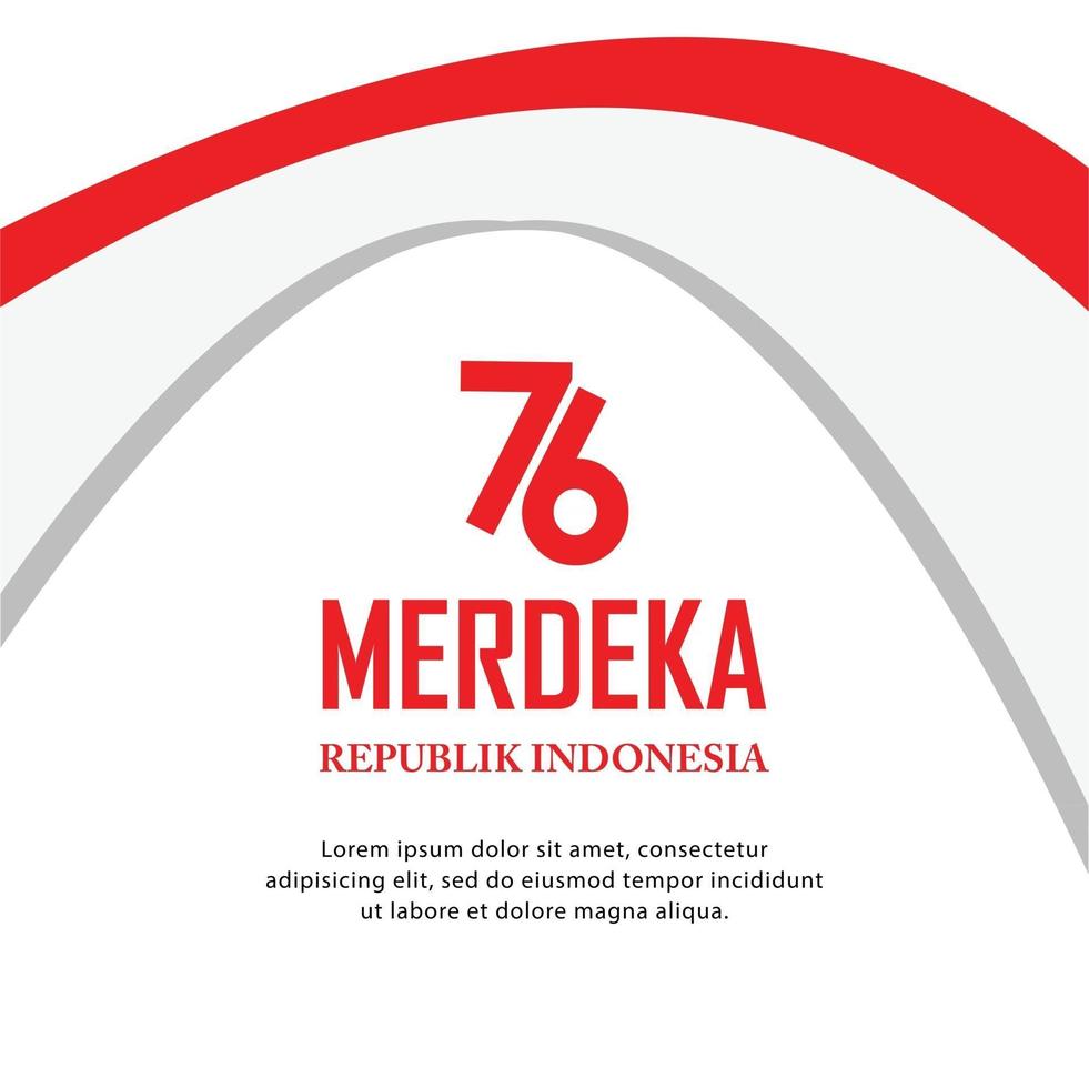 17 August. Indonesia Happy Independence Day Spirit of freedom vector