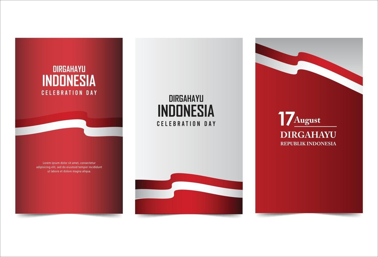 17 August. Indonesia Happy Independence Day Spirit of freedom vector