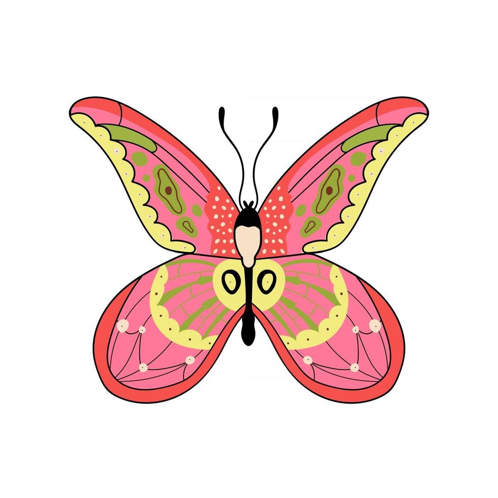 patrón abstracto de mariposa en vector de insecto de ala