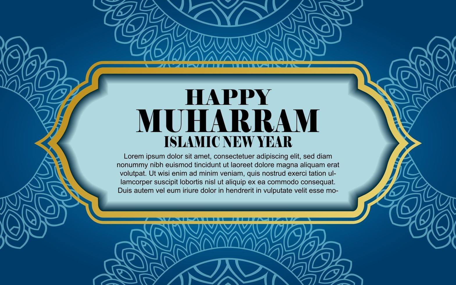 Happy Muharram Islamic Background vector