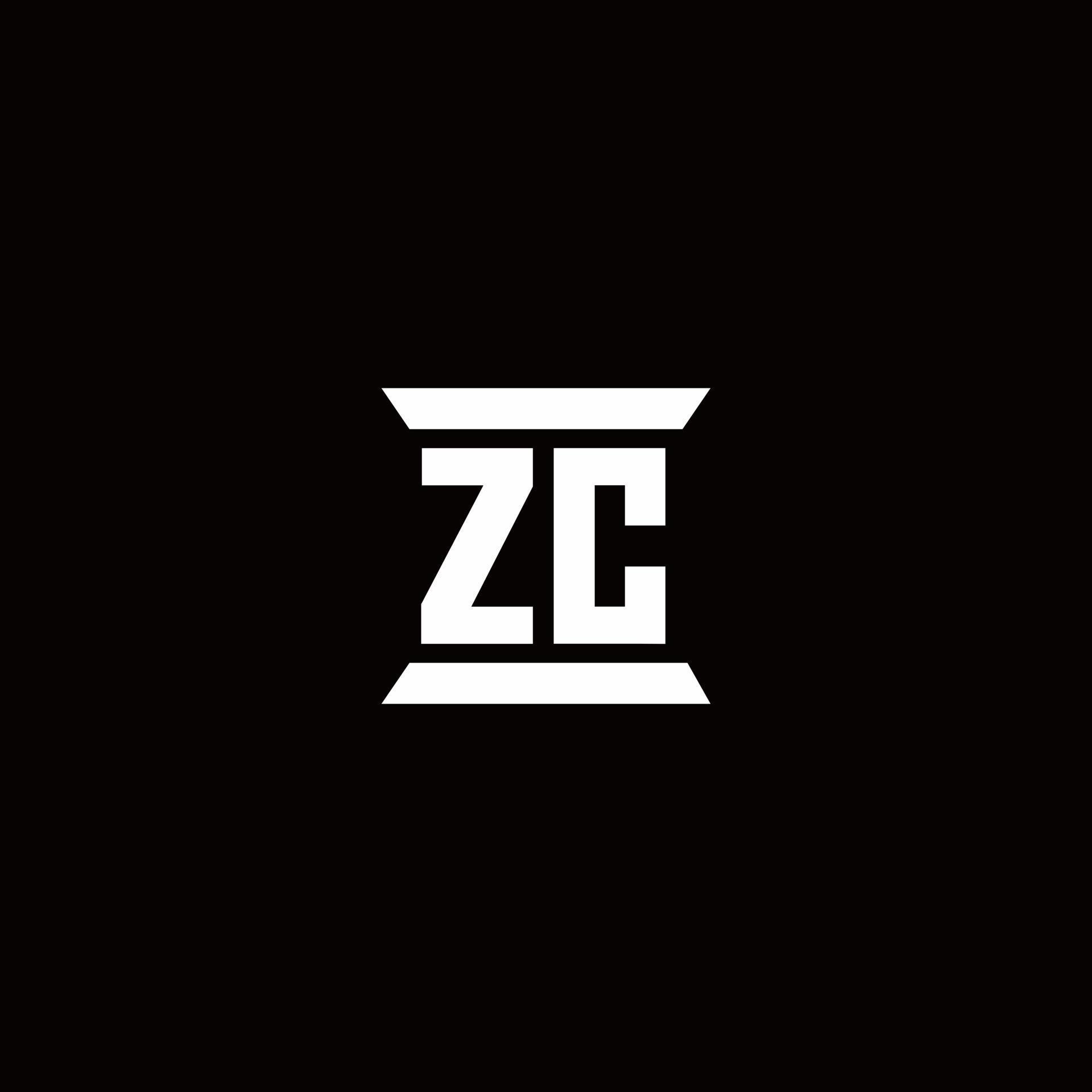 ZC Logo monogram with pillar shape designs template 2962745 Vector Art