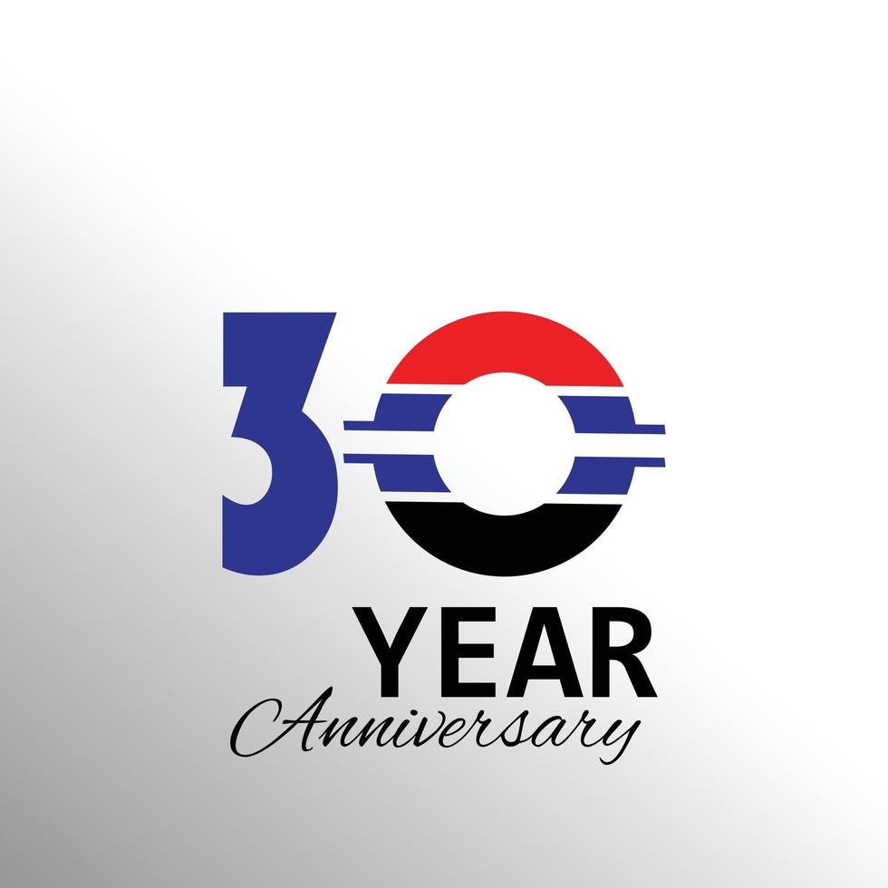 30 Year Anniversary Logo Vector