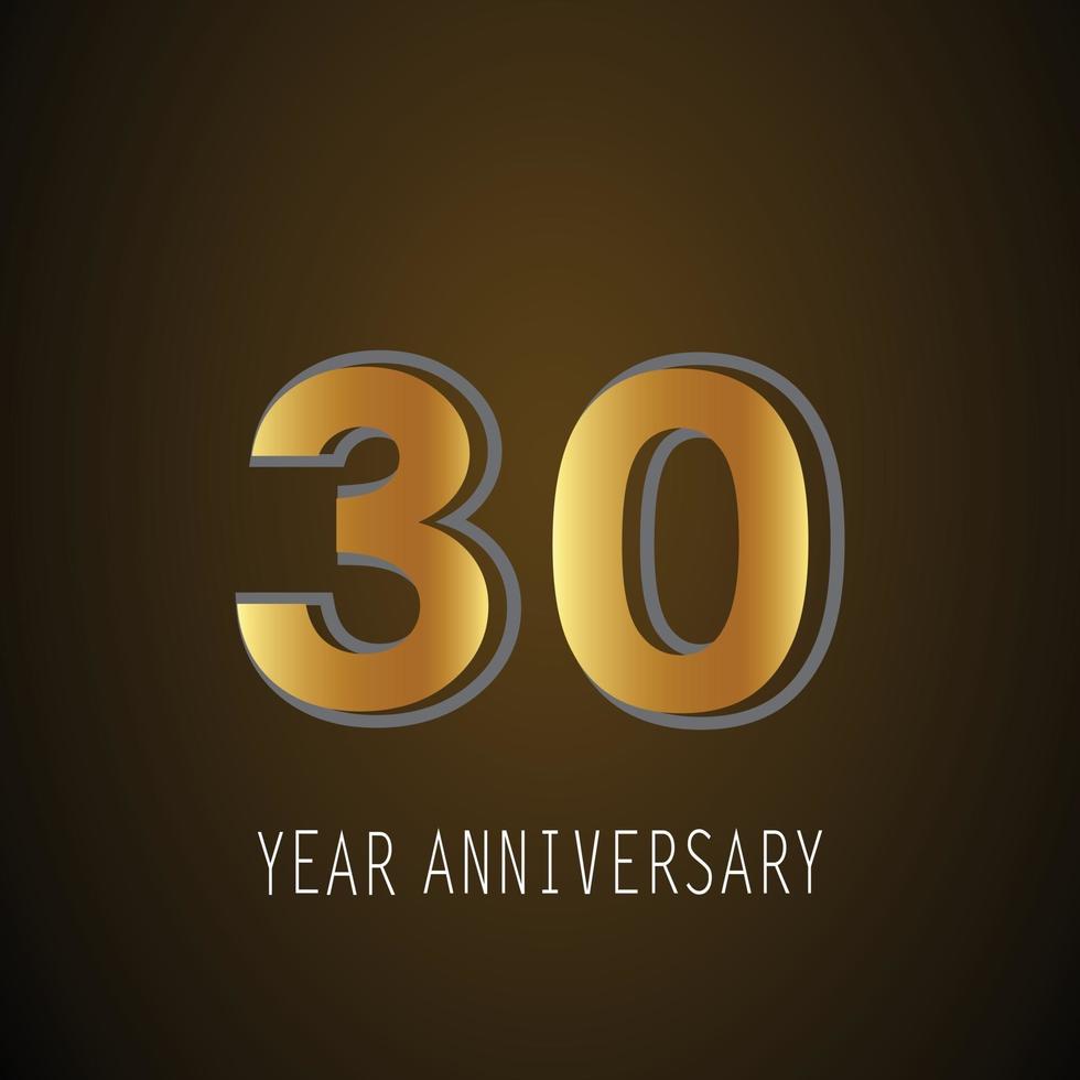 30 Year Anniversary Logo Vector