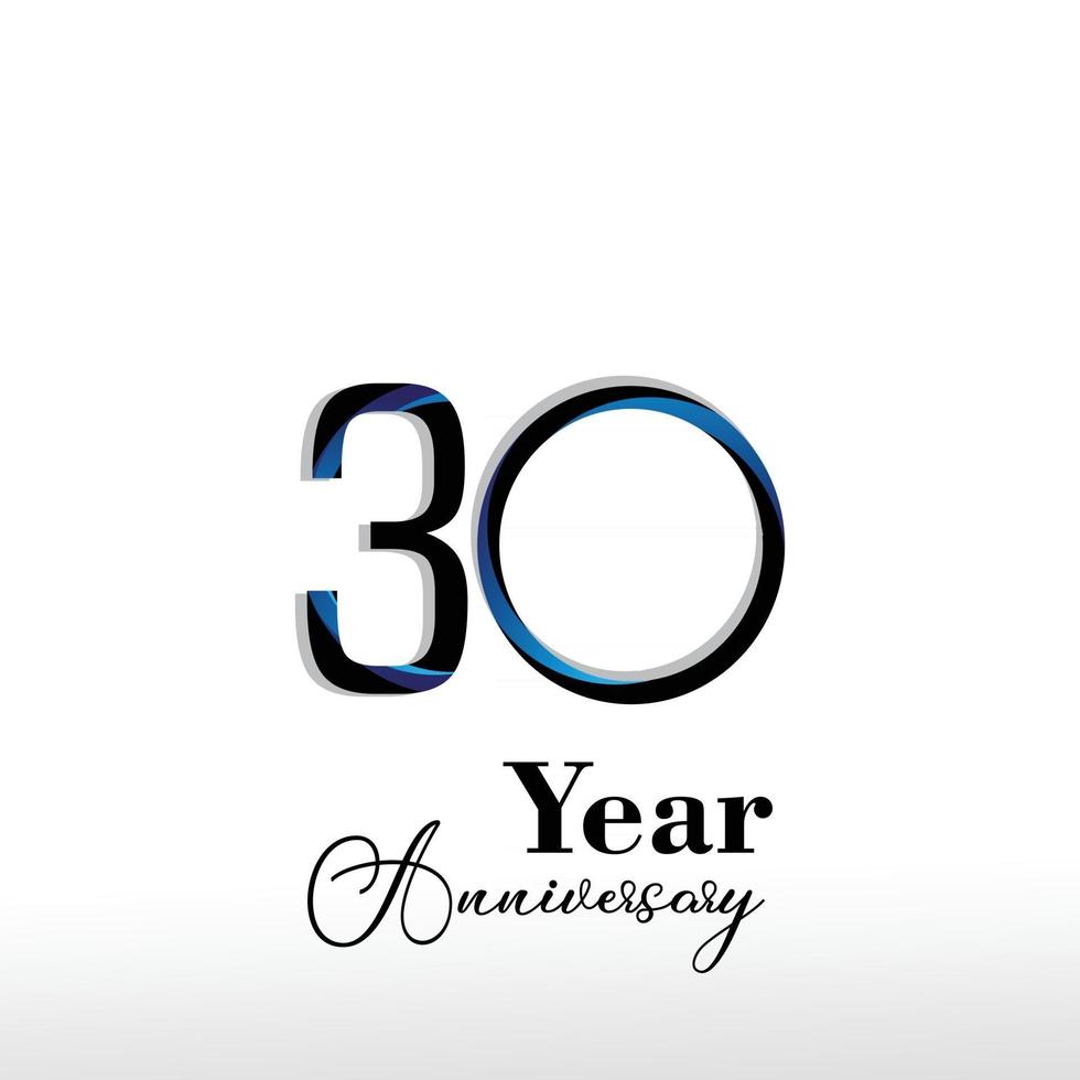 30 Year Anniversary Logo Vector