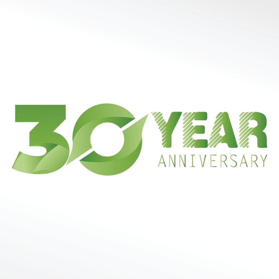 Vector logo de aniversario de 30 años