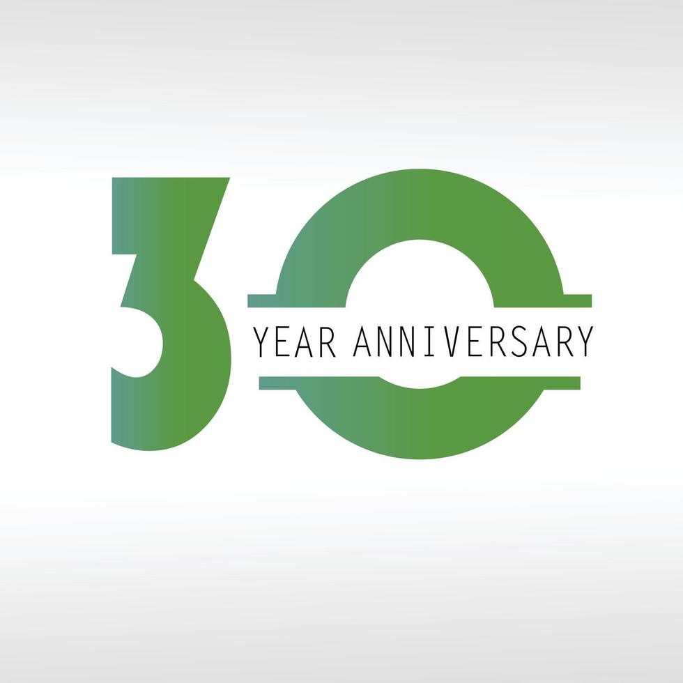 30 Year Anniversary Logo Vector