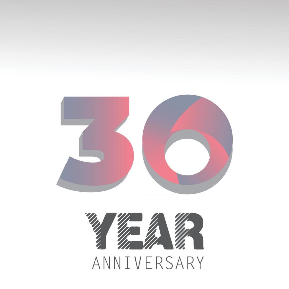 30 Year Anniversary Logo Vector