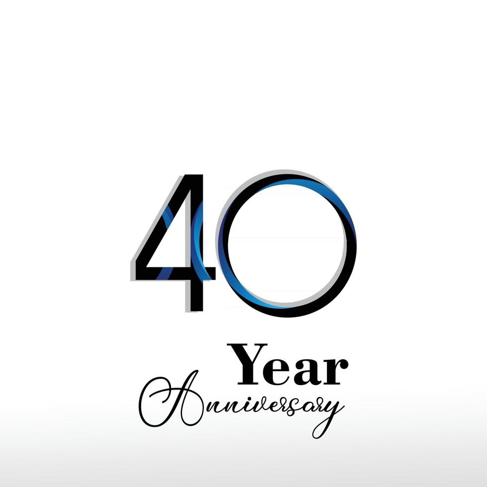 40 Year Anniversary Logo Vector