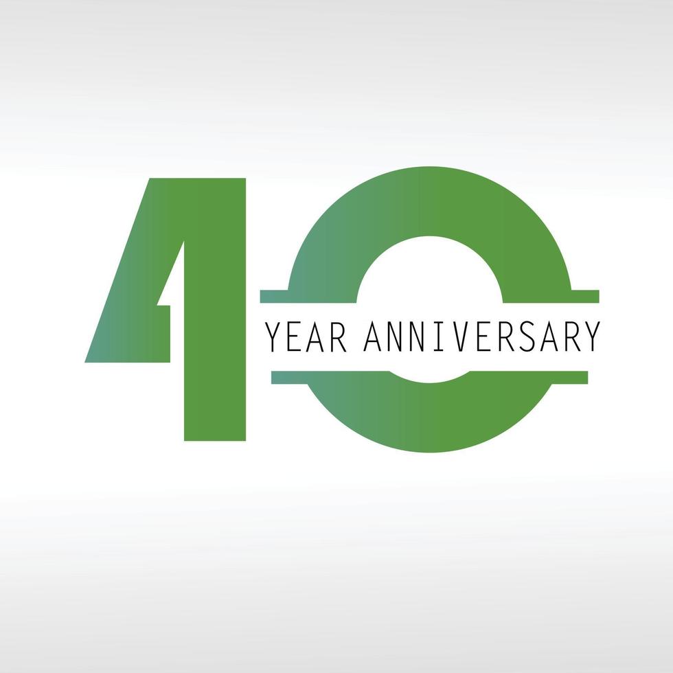 40 Year Anniversary Logo Vector
