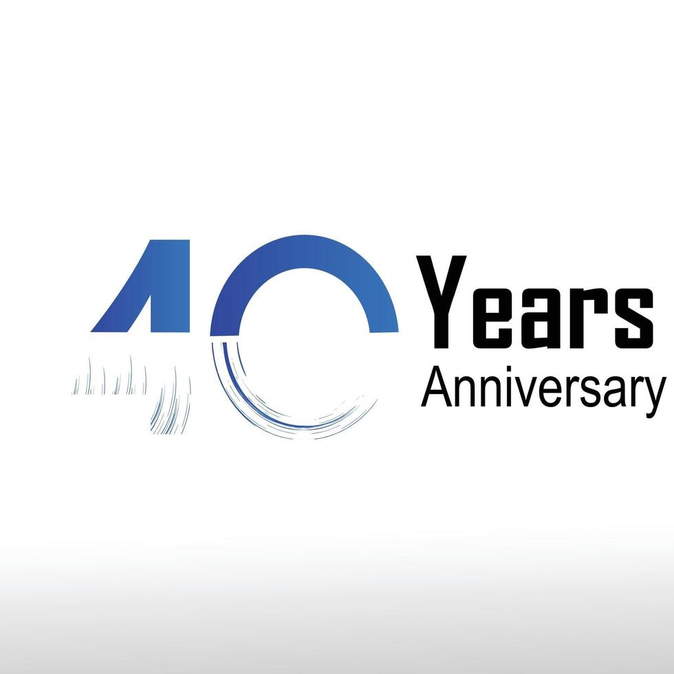 40 Year Anniversary Logo Vector