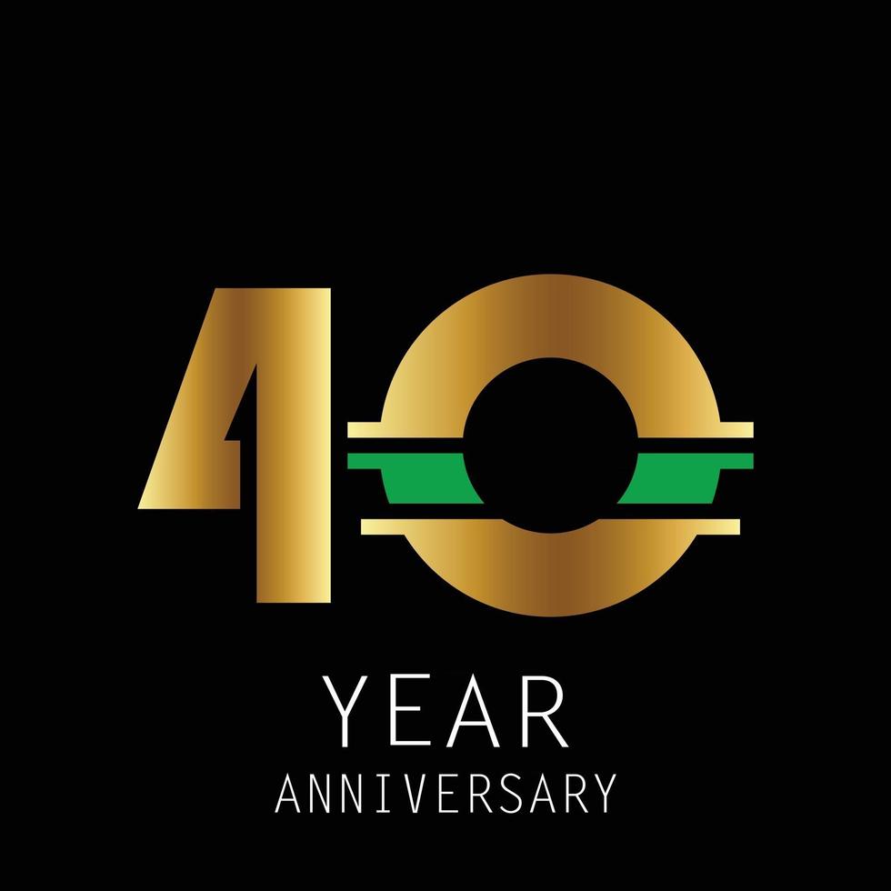 40 Year Anniversary Logo Vector