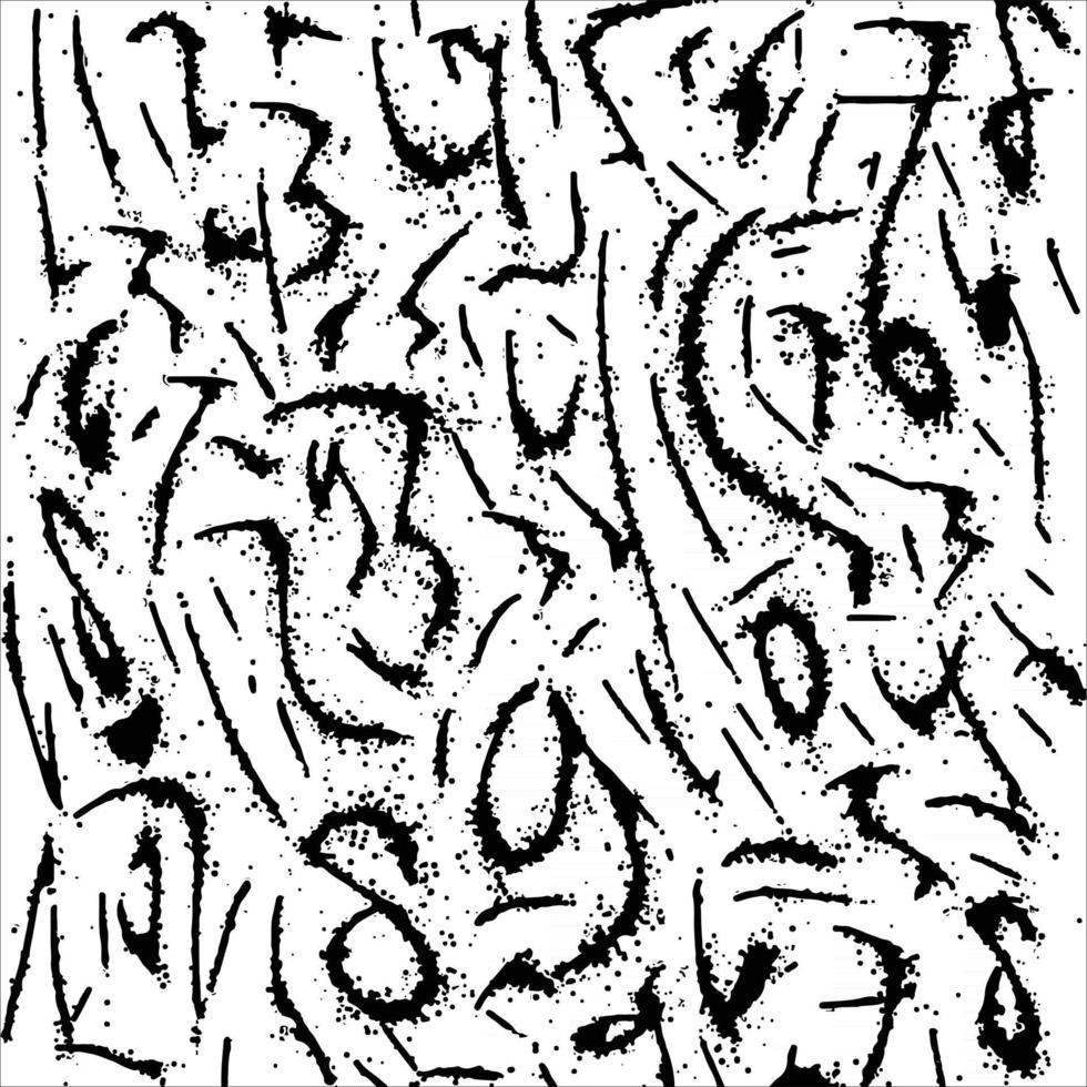 Black paint brush strokes vector seamless pattern. lines illustration.