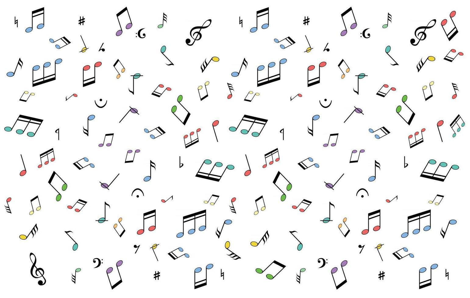 colección de notas musicales. vector