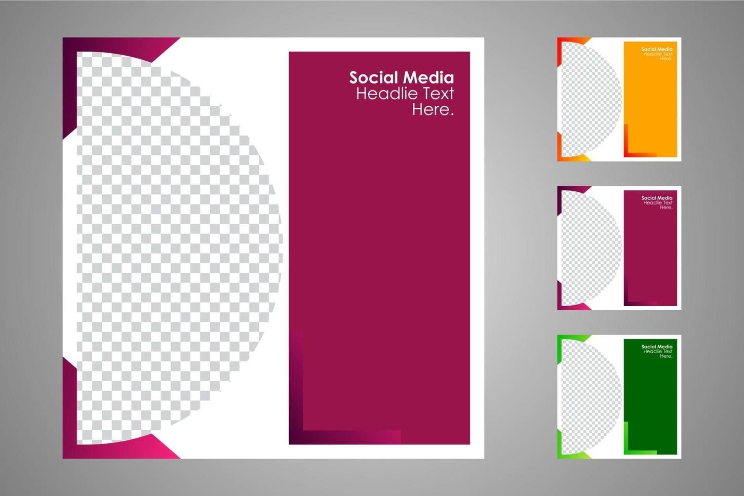 Suitable for social media posts templates and web or internet ads. vector