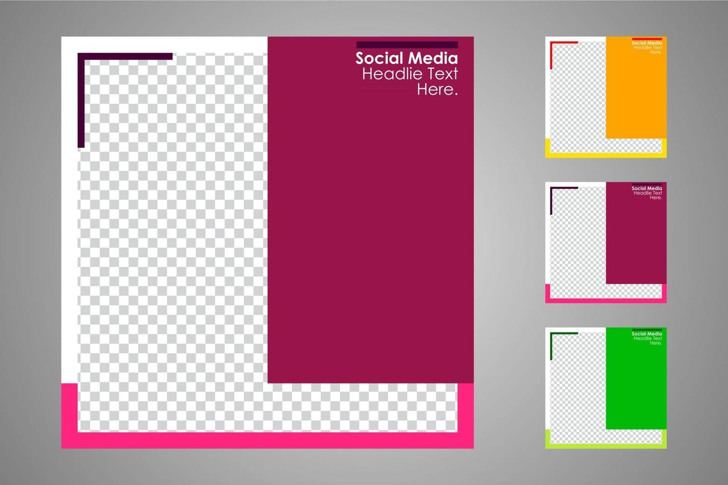 Suitable for social media posts templates and web or internet ads. vector