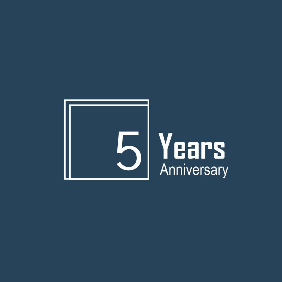 5 Year Anniversary Celebration Vector Template Design Illustration