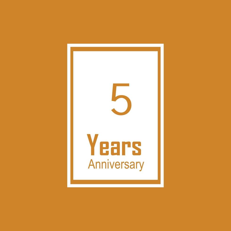 5 Year Anniversary Celebration Vector Template Design Illustration