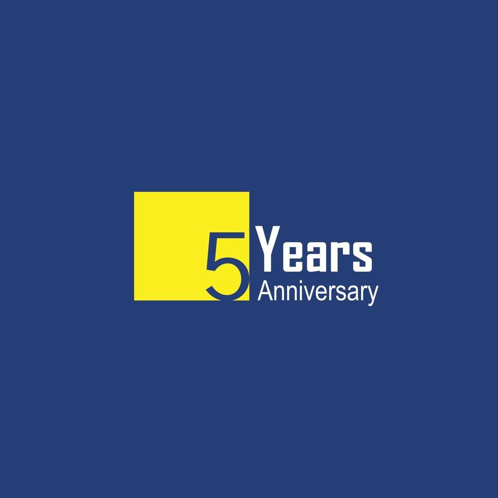 5 Year Anniversary Celebration Vector Template Design Illustration