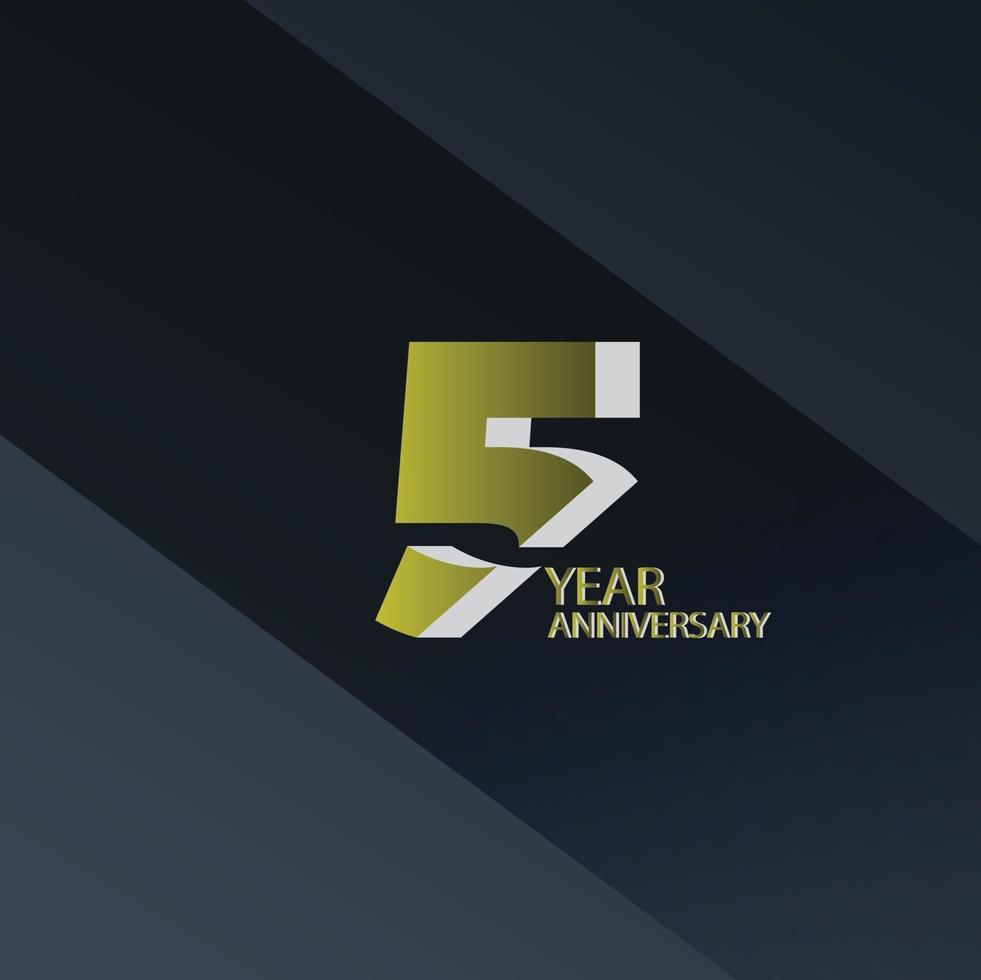 5 Year Anniversary Celebration Vector Template Design Illustration