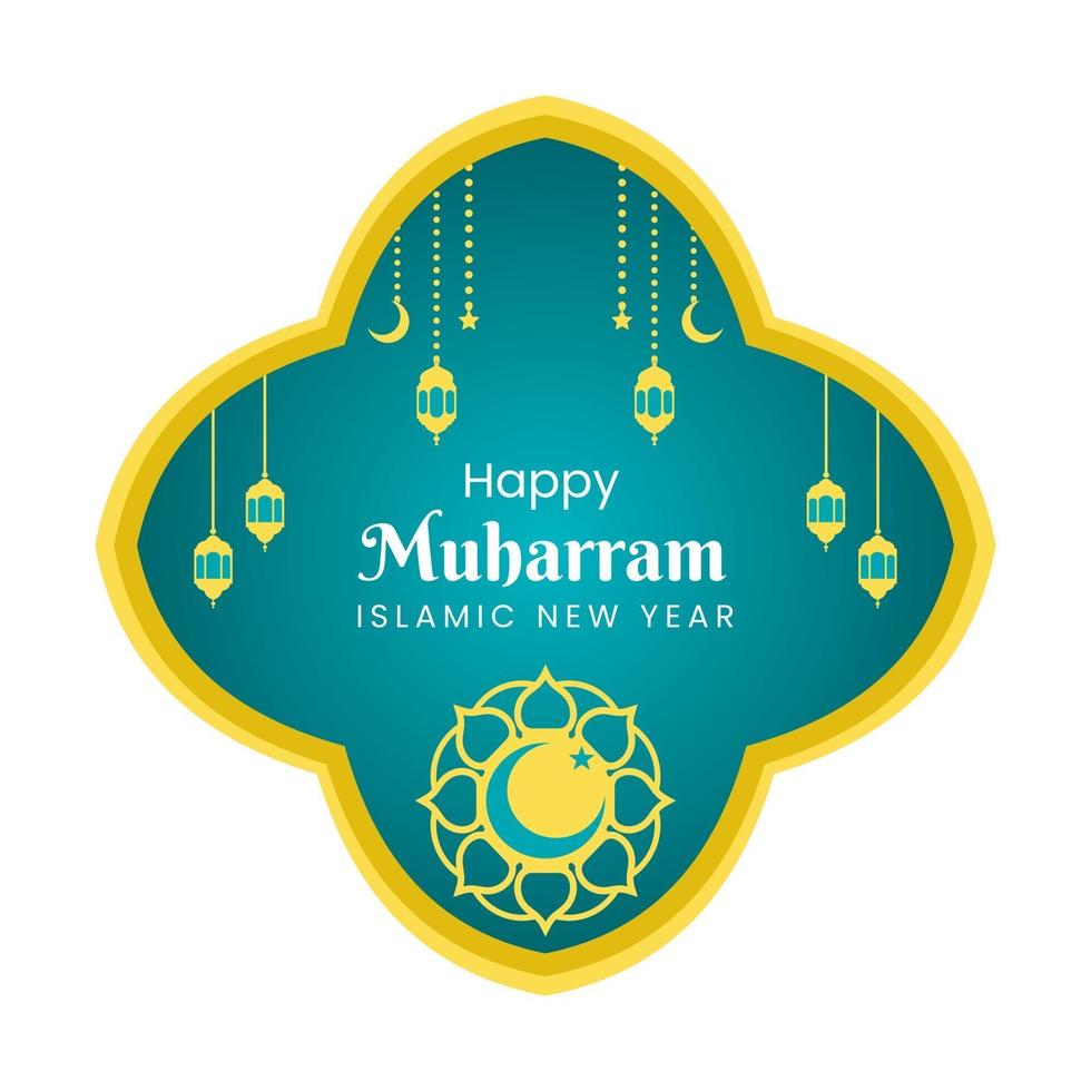 happy muharram islamic new year vector