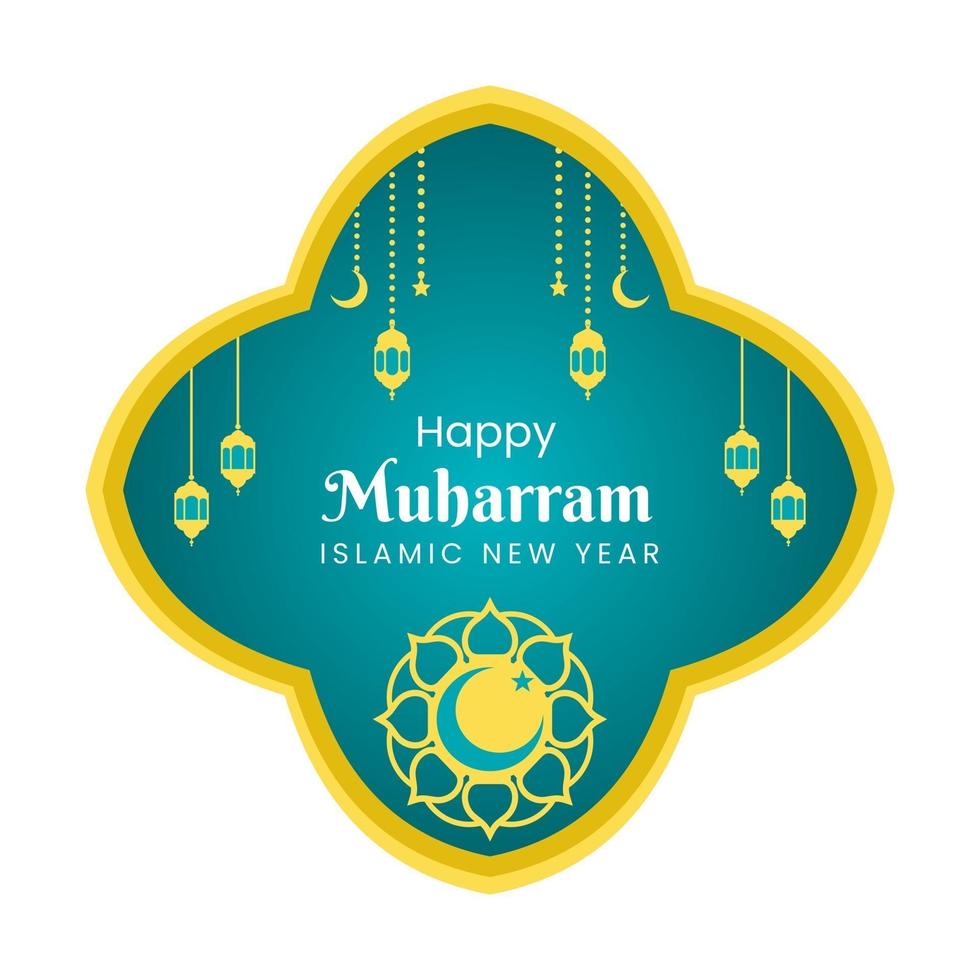 happy muharram islamic new year vector